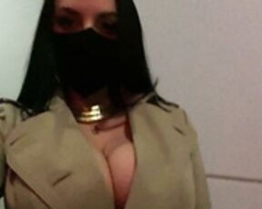 Angela White Aussie With Nice Trench Coat POV