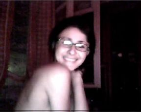 Sexy russian fit-girl in shorts and glasses.