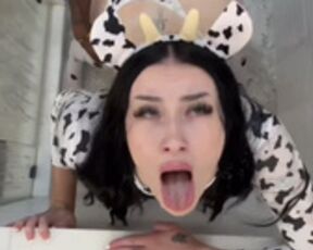 Ahegao shower back shots