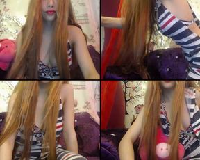 Dreamylana playing with her belly, jumping, smacking her ass in cam recording 2017-05-07 095701