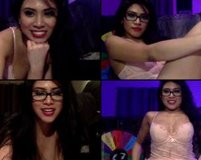 EmberSnow two pink dildos deep in her ass at once in free cam recording 2017-05-09 115049