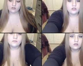 Cinderella_story tit play, pussy play, dildo sucking with gobs of spit in cam recording 2017-04-27 064908