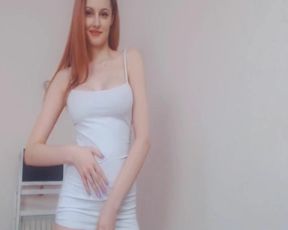 An Elegant Dolled Up Lady Offer A Sexually Lewd Perform