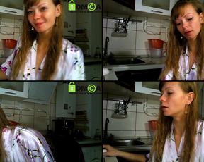 Flower_girl1 fucking and choking on her dildo two fingers in the ass fuck and licking the creaher pussy juices off in cam recording 2017 Oct 13_010146