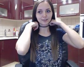 NastyaKroleva shows her black hole