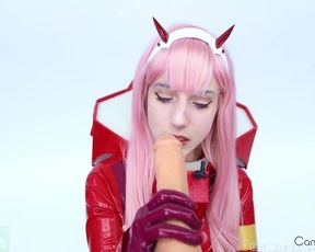 Lana Rain - Zero Two Blowjob Cum Swallow Obsession