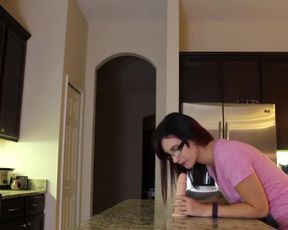 MandyLohr fucks dildo on countertop