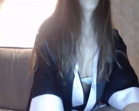 July__xxx white lingerie show
