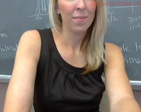 Cassideestarr teacher spanks herself in clasroom